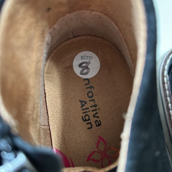 New!! Comfortiva Align Rebeca Full Suede Leather Size Zip Ankle Chuka Black Boot - Picture 8 of 16